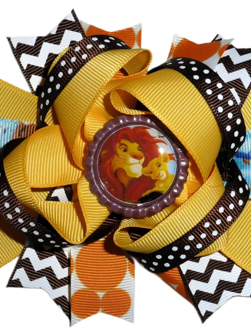 Lion King Simba Girls 5-Inch Hair Bow Clip